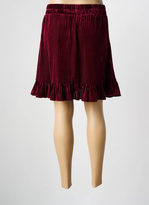 Jupe courte rouge ANGE pour femme