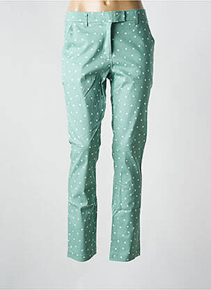 Pantalon chino tissage popeline taille normale vert ZILCH femme