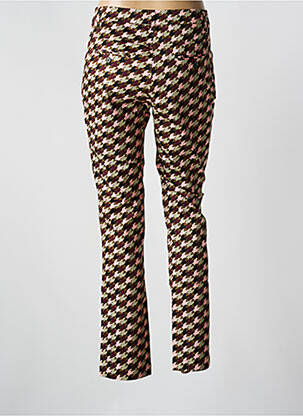 Pantalon chino tissage popeline taille normale rose ZILCH femme