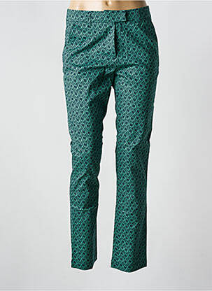 Pantalon chino tissage popeline taille normale vert ZILCH femme