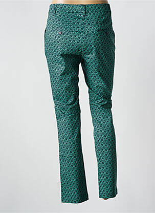 Pantalon chino tissage popeline taille normale vert ZILCH femme