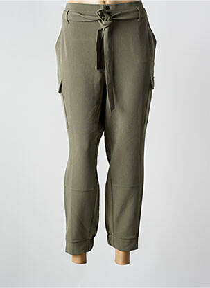 Pantalon 7/8 taille élastique taille normale vert YAYA femme