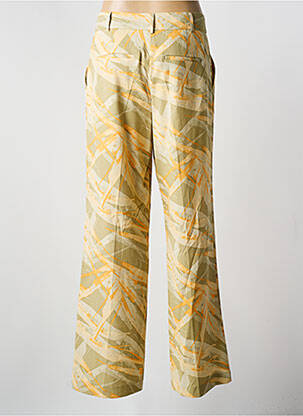 Pantalon large tissage crêpe taille normale vert YAYA femme