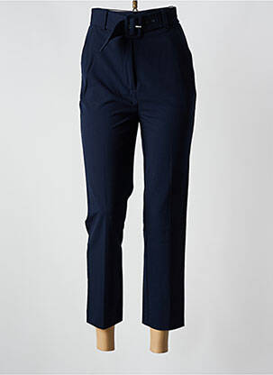 Pantalon 7/8 taille haute taille haute bleu IDANO femme