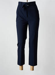 Pantalon 7/8 taille haute taille haute bleu IDANO femme