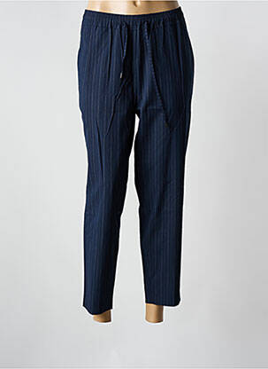 Pantalon 7/8 taille élastique taille normale bleu HANA SAN femme