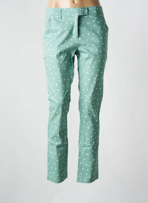 Pantalon chino tissage popeline taille normale vert ZILCH femme
