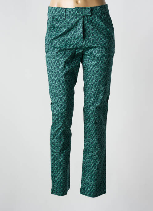 Pantalon chino tissage popeline taille normale vert ZILCH femme