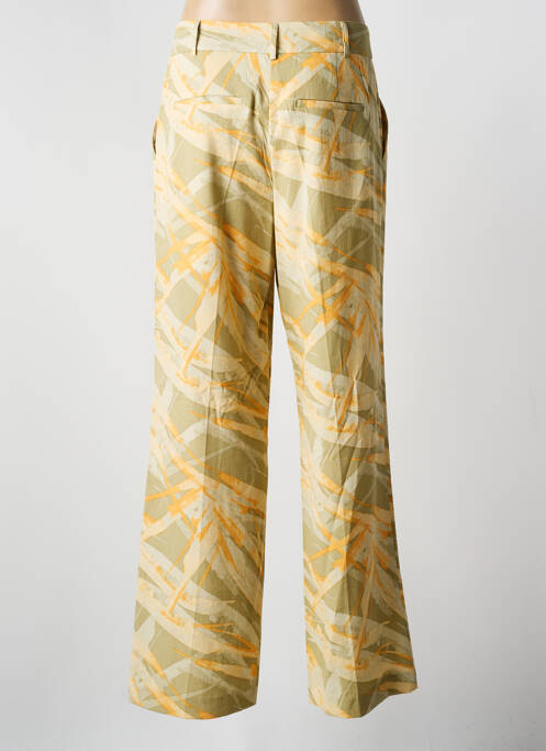 Pantalon large tissage crêpe taille normale vert YAYA femme