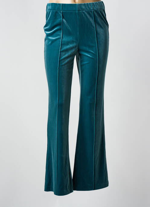 Pantalon flare stretch taille haute vert YAYA femme