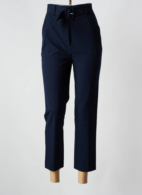 Pantalon 7/8 taille haute taille haute bleu IDANO femme