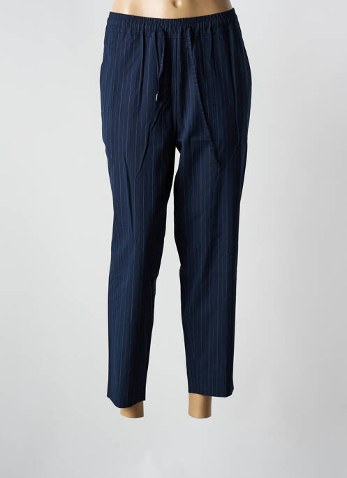 Pantalon 7/8 taille élastique taille normale bleu HANA SAN femme