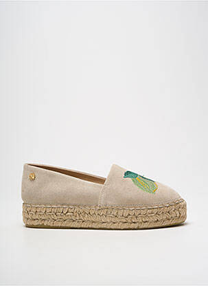 Espadrilles nubuck talon plat jusqu'à 3cm beige FABIENNE CHAPOT femme