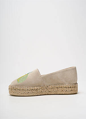 Espadrilles nubuck talon plat jusqu'à 3cm beige FABIENNE CHAPOT femme