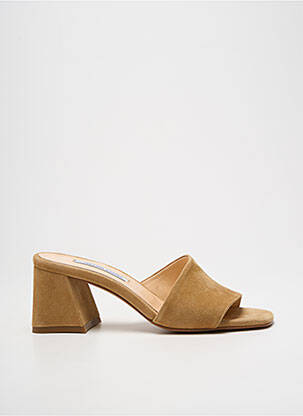 Mules/sabots nubuck talon de 4 à 6cm marron FABIENNE CHAPOT femme