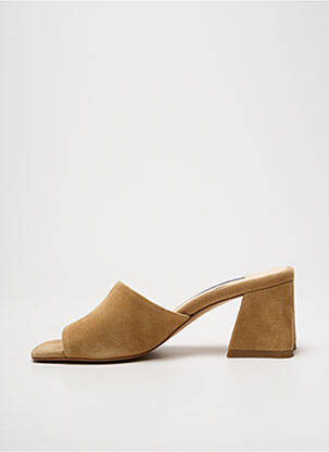 Mules/sabots nubuck talon de 4 à 6cm marron FABIENNE CHAPOT femme