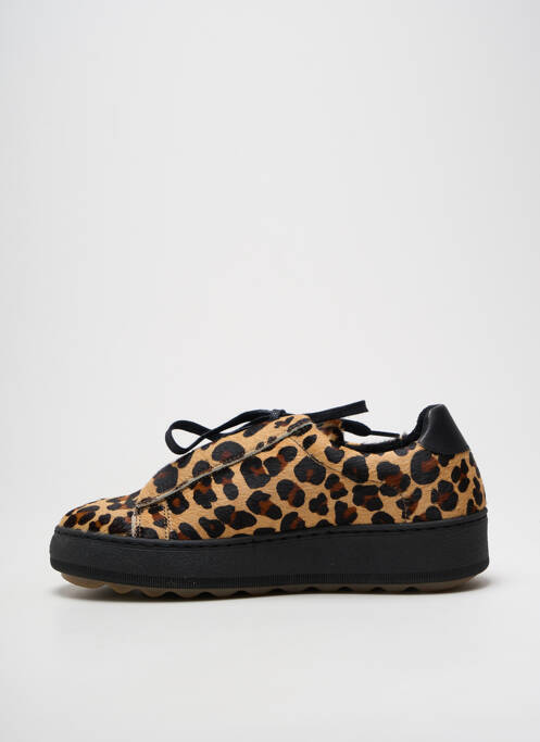 Baskets bout rond talon plat jusqu'à 3cm marron CREAM femme