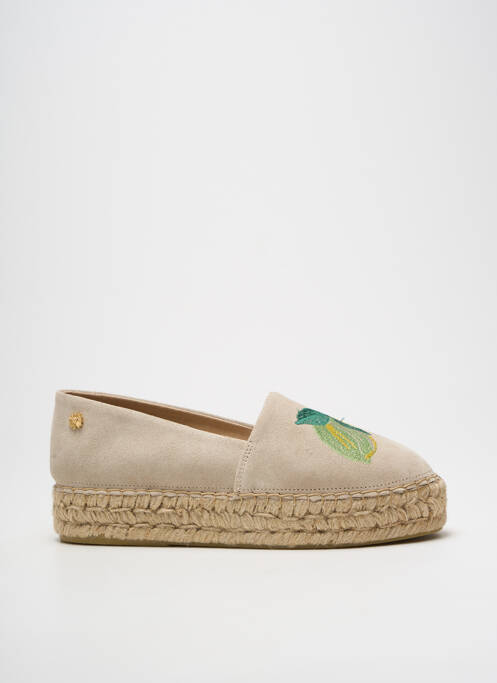 Espadrilles nubuck talon plat jusqu'à 3cm beige FABIENNE CHAPOT femme