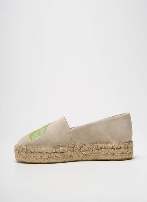 Espadrilles nubuck talon plat jusqu'à 3cm beige FABIENNE CHAPOT femme