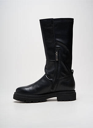 Bottes matière lisse talon de 4 à 6cm noir BLACKSTONE femme