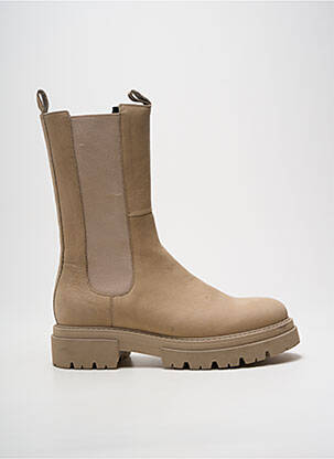 Bottines/boots tissage satiné talon de 4 à 6cm beige BLACKSTONE femme