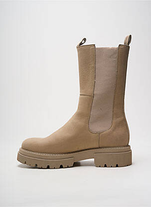 Bottines/boots tissage satiné talon de 4 à 6cm beige BLACKSTONE femme