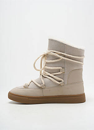Bottines/boots fourrée talon plat jusqu'à 3cm beige YAYA femme