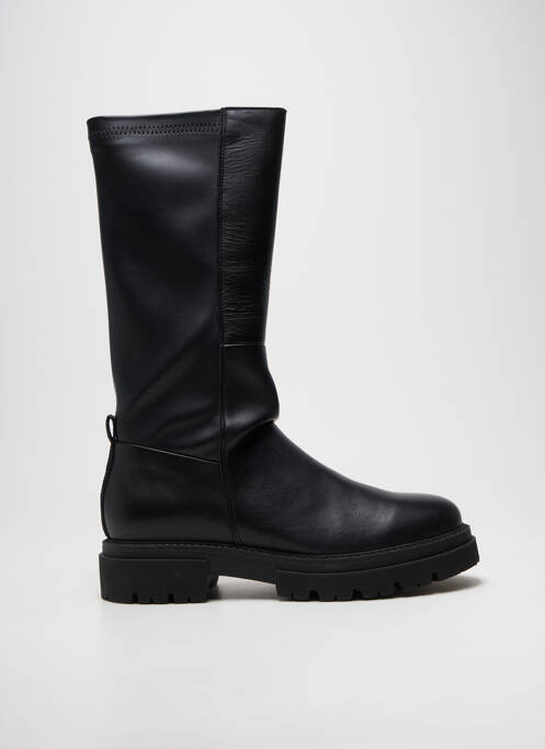 Bottes matière lisse talon de 4 à 6cm noir BLACKSTONE femme