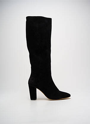 Bottes nubuck talon de 7 à 9cm noir IDANO femme