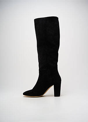 Bottes nubuck talon de 7 à 9cm noir IDANO femme