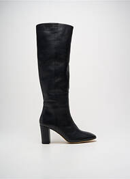 Bottes tissage satiné talon de 7 à 9cm noir IDANO femme