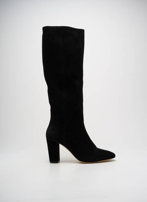 Bottes nubuck talon de 7 à 9cm noir IDANO femme