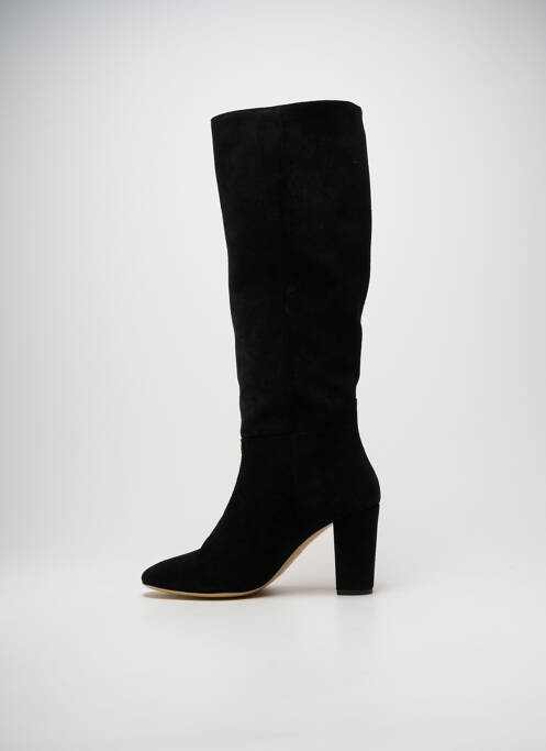 Bottes nubuck talon de 7 à 9cm noir IDANO femme