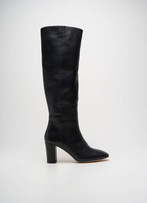Bottes tissage satiné talon de 7 à 9cm noir IDANO femme