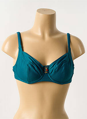 Haut de maillot de bain stretch haut soutien-gorge emboitant vert ANTIGEL femme