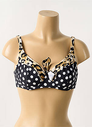 Haut de maillot de bain stretch haut soutien-gorge emboitant noir ANTIGEL femme