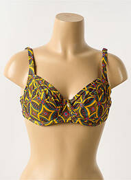Haut de maillot de bain stretch jaune ANTIGEL femme