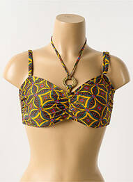 Haut de maillot de bain stretch haut bandeau jaune ANTIGEL femme