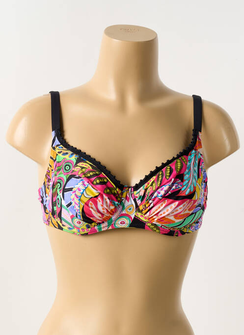 Haut de maillot de bain stretch haut soutien-gorge emboitant noir ANTIGEL femme