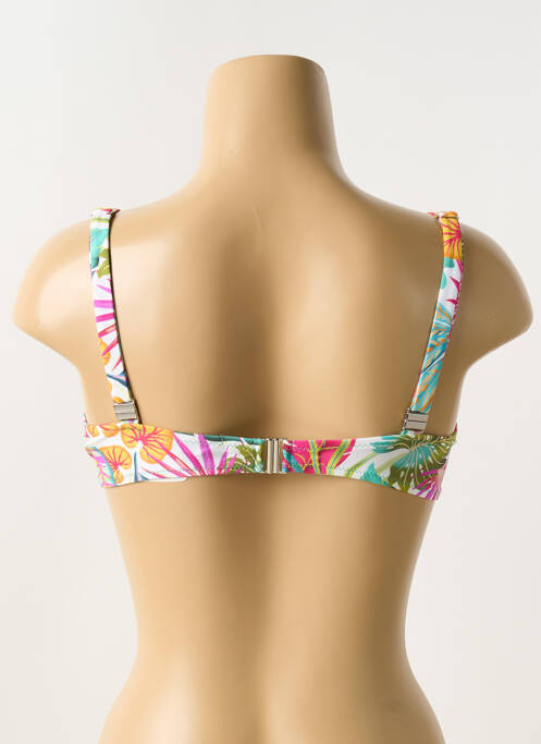 Haut de maillot de bain stretch haut soutien-gorge emboitant blanc ANTIGEL femme