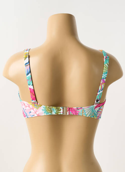 Haut de maillot de bain stretch haut soutien-gorge emboitant blanc ANTIGEL femme