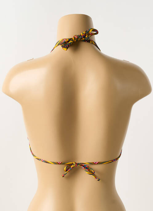 Haut de maillot de bain jaune ANTIGEL femme