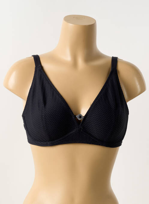 Haut de maillot de bain noir ANTIGEL pour femme