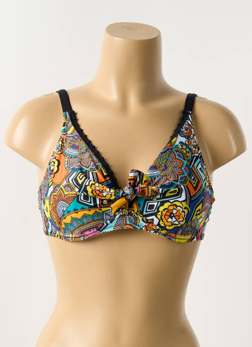 Haut de maillot de bain noir ANTIGEL pour femme