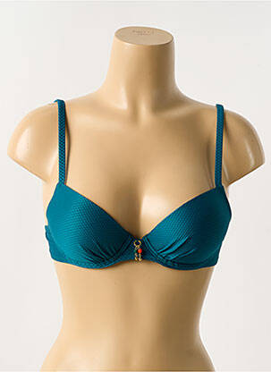 Haut de maillot de bain stretch haut soutien-gorge balconnet vert ANTIGEL femme