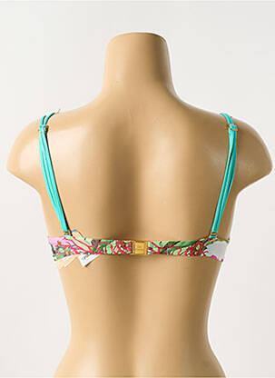 Haut de maillot de bain stretch haut soutien-gorge moulé vert LISE CHARMEL femme
