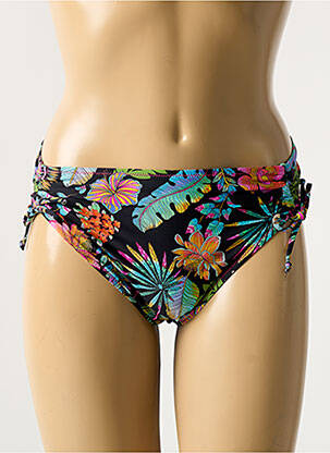 Bas de maillot de bain imprimé fantaisie culotte noir ANTIGEL femme