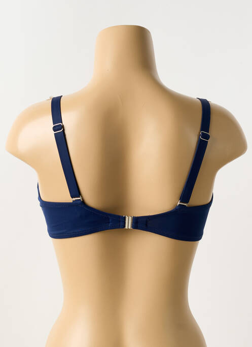 Haut de maillot de bain stretch haut soutien-gorge emboitant bleu ANTIGEL femme