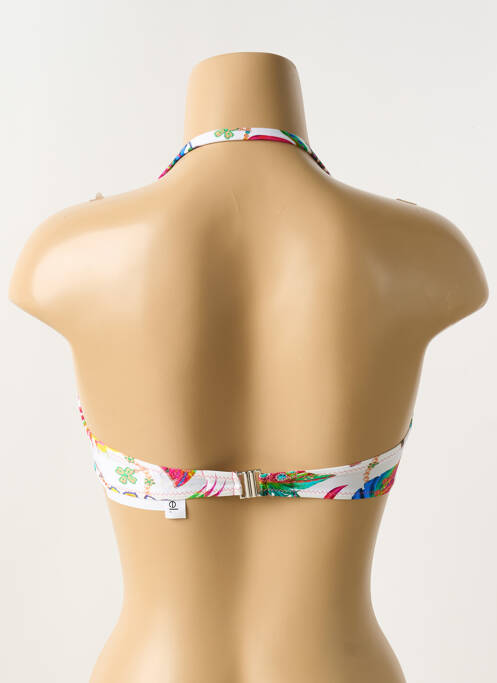 Haut de maillot de bain stretch haut bandeau blanc ANTIGEL femme