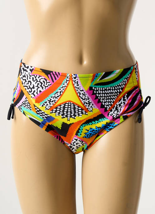 Bas de maillot de bain imprimé fantaisie culotte noir ANTIGEL femme